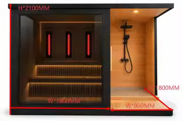 "CALDA" Pro Sauna — 3-in-1 Dry Heat, Steam & Infrared Cabin by G-TEC