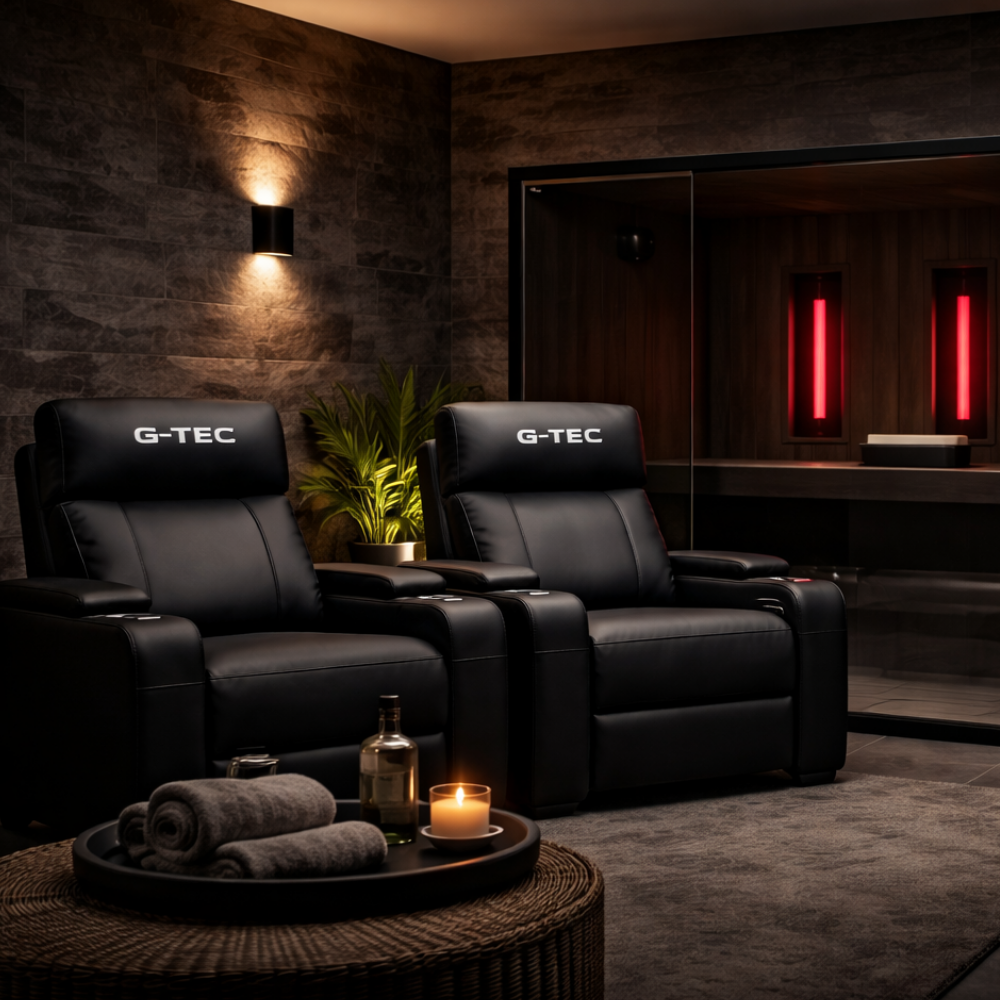 "RECOV" Lounge Chair — Luxury Italian Leather Recovery Recliner by G-TEC