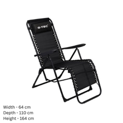 "RECOV" Zero Gravity Chair — Foldable Travel Recovery Chair by G-TEC